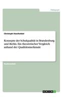 Konzepte der Schulqualität in Brandenburg und Berlin. Ein theoretischer Vergleich anhand der Qualitätsmerkmale: (German)