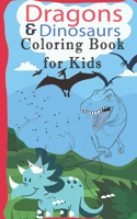 Dragons and dinosaur coloring book for kids