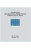 Analyzing Quantitative Behavioral Observation Data