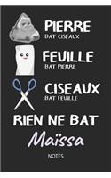 Rien ne bat Maïssa - Notes: Noms Personnalisé Carnet de notes / Journal pour les filles et les femmes. Kawaii Pierre Feuille Ciseaux jeu de mots. Fournitures scolaires, premier