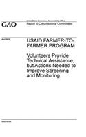 Usaid Farmer-To-Farmer Program