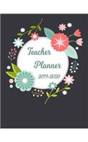 Teacher Planner: Lesson Organizer & Agenda for Class Organization and Planning - Weekly and Monthly Academic Year (July - August) - Purple Flower Floral Design Patte