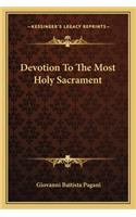 Devotion to the Most Holy Sacrament