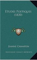 Etudes Poetiques (1830)