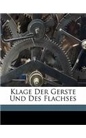 Klage Der Gerste Und Des Flachses