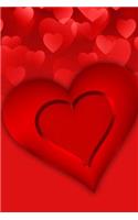 Happy Valentine's Day Journal Red Hearts