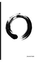 Journal Daily: Zen Circle White Background, Enso Symbol, Lined Blank Journal Book,150 Pages,6 X 9 (15.24 X 22.86 CM) Reliable Journal