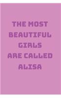 Alisa Girl Woman Notebook: Graph Paper 1cm Journal 6x9 - 120 Pages