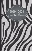 2020 - 2024 Five Year Planner: Zebra Print Agenda Planner For The Next Five Years. Quagga Monthly Schedule Organizer. Animal Print Scheduler