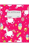 Draw and write journal: Primary Composition Half Page for drawing and other half for writing story -110 pages large (8.5" x 11" Notebook), Learn To Write and Draw ...kids, 