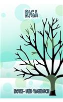 Riga - Notiz- und Tagebuch: Winterurlaub in Riga. Ideal für Skiurlaub, Winterurlaub oder Schneeurlaub. Mit vorgefertigten Seiten und freien Seiten für Reiseerinnerungen. Eignet