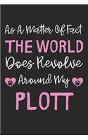 As A Matter Of Fact The World Does Revolve Around My Plott: Lined Journal, 120 Pages, 6 x 9, Plott Dog Gift Idea, Black Matte Finish (As A Matter Of Fact The World Does Revolve Around My Plott Journal)