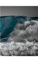 Wave Notebook Large Size 8.5 x 11 Ruled 150 Pages Softcover