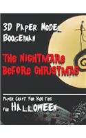 3D Paper Model Boogeyman The Nightmare Before Christmas Paper Craft For Kids Toys For Halloween