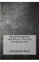 Beantwortung der Frage