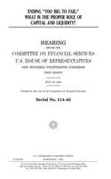 Ending "too big to fail": what is the proper role of capital and liquidity?