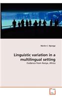 Linguistic variation in a multilingual setting