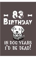 83 Birthday - In Dog Years I'd Be Dead!