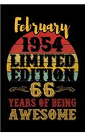 February 1954 Limited Edition 66 Years Of Being Awesome