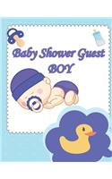 Baby Shower Guest Boy book: Best wishes for baby, and advice for parents, guest names.beautiful cover design 8,5X11 in