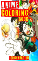 Anime Coloring Book 100 Characters