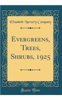 Evergreens, Trees, Shrubs, 1925 (Classic Reprint)