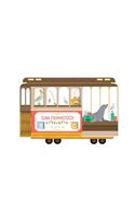 San Francisco Cable Car Shaped Cover Sticky Notes
