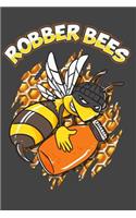 Robber Bees College Lined Notebook