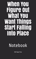 When You Figure Out What You Want Things Start Falling Into Place: Notebook