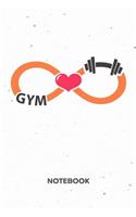 Gym NOTEBOOK: Ruled Notepad Fitness Sketchbook Athletes Organizer Sportsman Planner Boyfriend or Girlfriend Gift A5 Diary 6x9 Inch Journal Lined 120 Pages Birthda