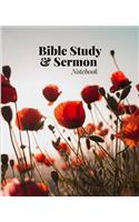 Bible Study and Sermon Notebook: Red Poppy Cover