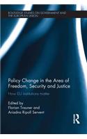 Policy change in the Area of Freedom, Security and Justice