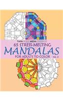 Stress-Melting Mandalas Adult Coloring Book - Volume 2