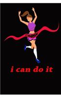 i can do it: Notebook, Journal, Diary (120 Pages, Lines, 6 x 9) Every girl faces life strongly.