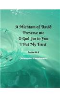 A Michtam of David Preserve me O God for in You I Put My Trust