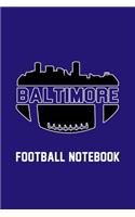 Baltimore Skyline Football Notebook Perfect for Journal, Doodling, Sketching and Notes Book With Blank Numbered Pages, 126 Pages 6