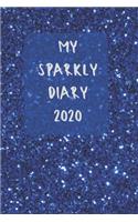 My sparkly 2020 diary - 2020 diary week to view - Monthly and weekly to do - Week by week journal/planner approx A5 size - 150 pages (dark blue glitter cover)