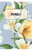 Monaco: Liniertes Reisetagebuch Notizbuch oder Reise Notizheft liniert - Reisen Journal für Männer und Frauen mit Linien