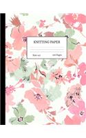 Knitting Paper: Graph Notebook and Journal for Patterns - 4:5 Ratio - 100 pages - Letter Format 8.5"x11" - Cover Design Code 00045