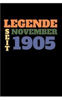 Legende seit November 1905