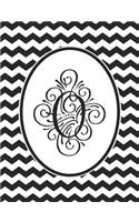 Monogram O 2018-2019 Coloring Academic Planner: Coloring Book Monthly and Weekly Black Chevron Student Calendar Planner 13 Months