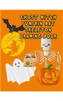 Ghost Witch Pumpkin Bat Skeleton Drawing Book: 130 Spooky & Fun Drawing Prompts for Kids(Nannychicks Books Drawing Series for Kids)