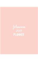 Johanna 2019 Planner: Calendar with Daily Task Checklist, Organizer, Journal Notebook and Initial Name on Plain Color Cover (Jan Through Dec), Johanna 2019 Planner