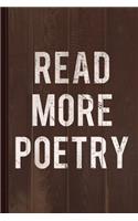 Read More Poetry Journal Notebook