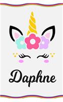 Daphne: Personal Notebook Personal Diary Unicorn Notebook Personalized Journal Customized Journal Unicorn Lover Gift Personal Name Notebook