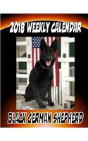 2018 Weekly Calendar Black German Shepherd