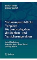Verfassungsrechtliche Vorgaben Für Sonderabgaben Des Banken- Und Versicherungssektors