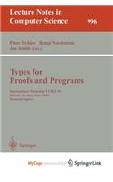Types for Proofs and Programs