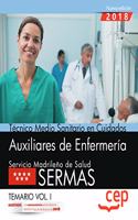 Tecnico medio sanitario en cuidados auxiliares de enfermeria. Servicio Madrileno de Salud (SERMAS). Temario Vol.I