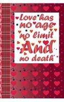 Love has no age no limit and no death